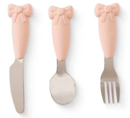 BPA Free Silicone Bow Baby Utensils