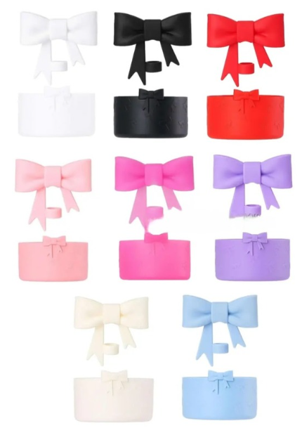 Bow Silicone Boot and Straw Cover for Stanleys/SM/Yetis/Water Bottles