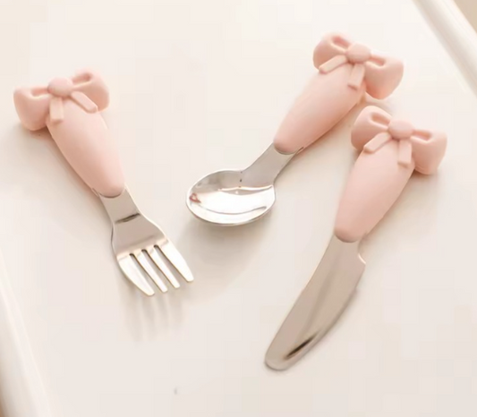 BPA Free Silicone Bow Baby Utensils